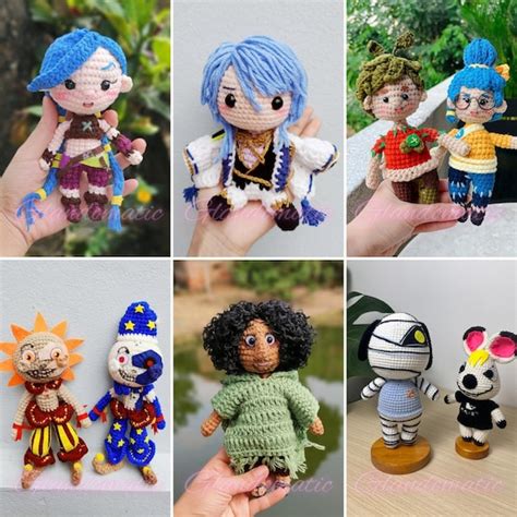 Cartoon Character Crochet Dolls