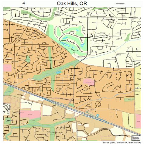Oak Hills Oregon Street Map 4153988
