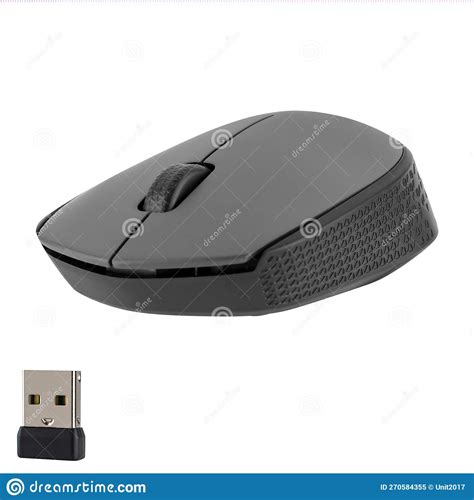 Wireless Optical Mouse For Computer White Background In Isolation