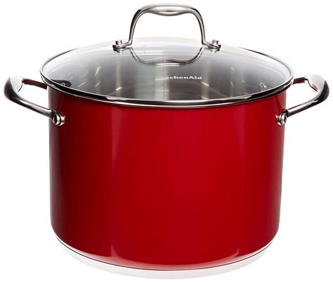 Kitchenaid Stainless Steel 15 Quart Saucepan With Lid Cookware Empire Red Cookware Design