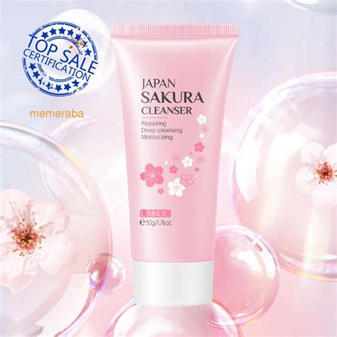 Laikou Sakura Facial Cleanser 50g Skin Care Cleanser N5e6 Shopee