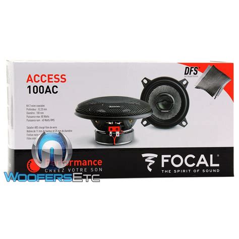 Focal 100ac 4 40w Rms 2 Way Access Series Coaxial Speakers