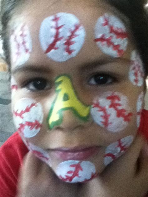 As Baseball Face Painting Carnival Face Paint Face Paint