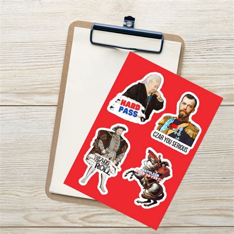 History Themed Sticker Sheet Vinyl Sticker Sheet History Stickers