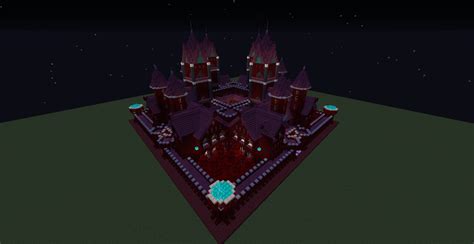 nether themed castle Minecraft Map