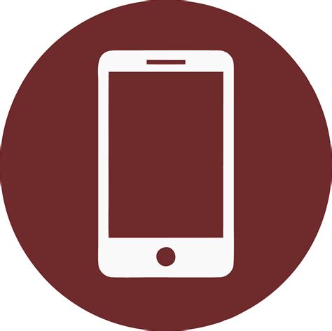 Download Mobile Phone Icon Maroon Background