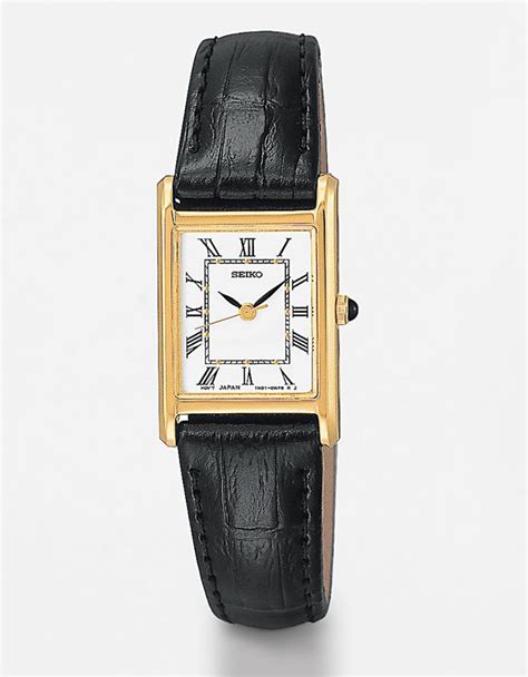 Seiko Women's Solar Black Leather Strap Watch 18mm Sup250 in Black - Save 6% | Lyst