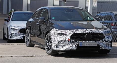 Mercedes Benz Cla Facelift Spied In Sedan And Shooting Brake Form