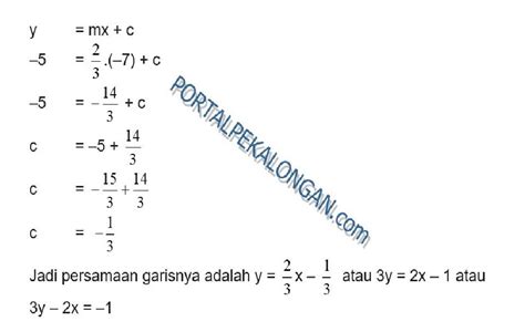 Latihan Soal Penilaian Harian Matematika Kelas 8 Smp Mts Persamaan Garis Lurus Part 5 Dan Kunci