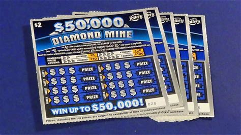 SOOD 940 FIVE 2 50K DIAMOND MINE Florida Lottery Scratch Tickets