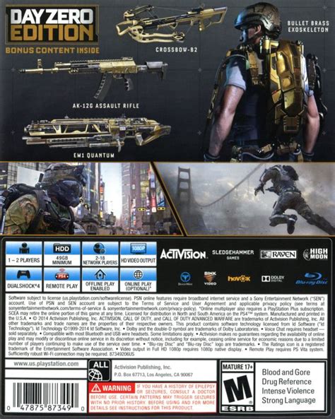 Call Of Duty Advanced Warfare Day Zero Edition Cover Or Packaging