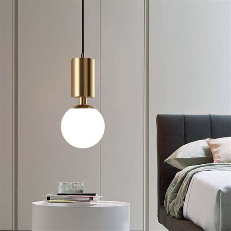 Nordic Aluminum Pendant Light Modern Simple Bedroom Bedside Table Lamp Small Pendant La