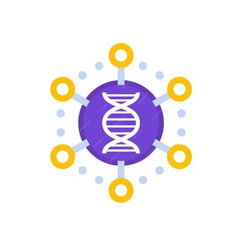 Premium Vector Genomics Icon Dna Research Vector