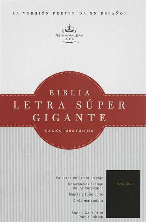 RVR 1960 Biblia Letra Súper Gigante para púlpito negra acolchonada