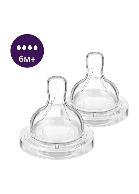 Соска силиконовая Philips AVENT Анти-Коллик быстрый поток от 6 мес 2 шт ...