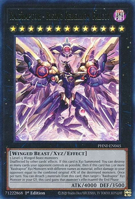 Raidraptor Rising Rebellion Falcon Phantom Nightmare Yu Gi Oh