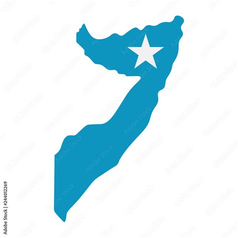 map of Somalia - flag Stock Vector | Adobe Stock