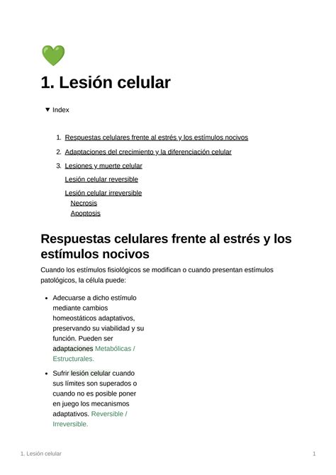 Solution Adaptacion Celular Lesiones Necrosis Y Apoptosis Anatomia