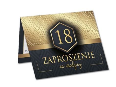 Zaproszenie Na Urodziny Eleganckie Osiemnastka Allegro Pl