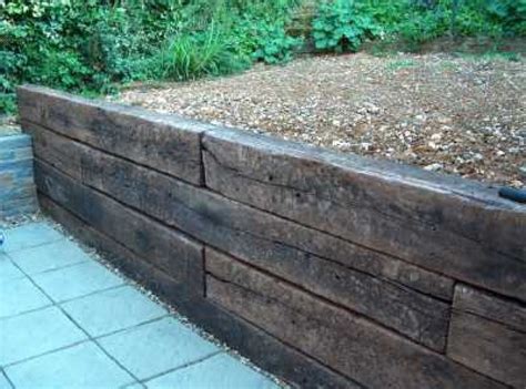 Railway Sleepers Sleeper Retaining Wall Building A Retaining Wall