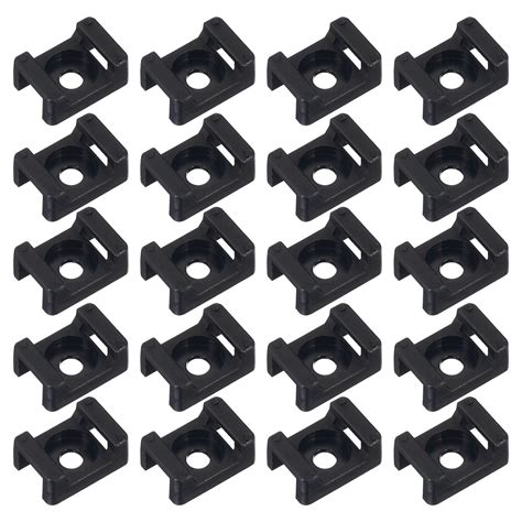 NUOLUX 120pcs Cable Tie Mounts Cable Tie Bases Saddle Type Mount Wire