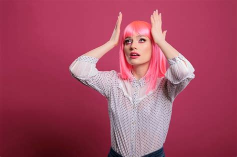 Woman Pink Hair Images Free Download On Freepik