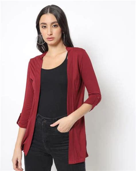 Buy Front Open Shrug With Roll Up Sleeves Online At Best Prices In