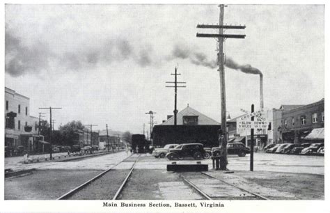 View of the Bassett depot and the town of Bassett, Va in her heyday. | Old pictures, Historical ...