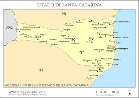 Mapas De Santa Catarina Geografia Total