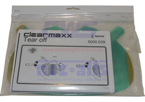 Optrel Clearmaxx Outer Protective Tear Off Cover Lens Pk 10