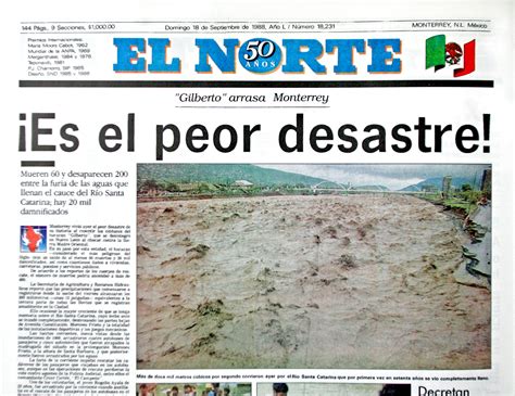 A 35 años del Huracán Gilberto el peor desastre de NL