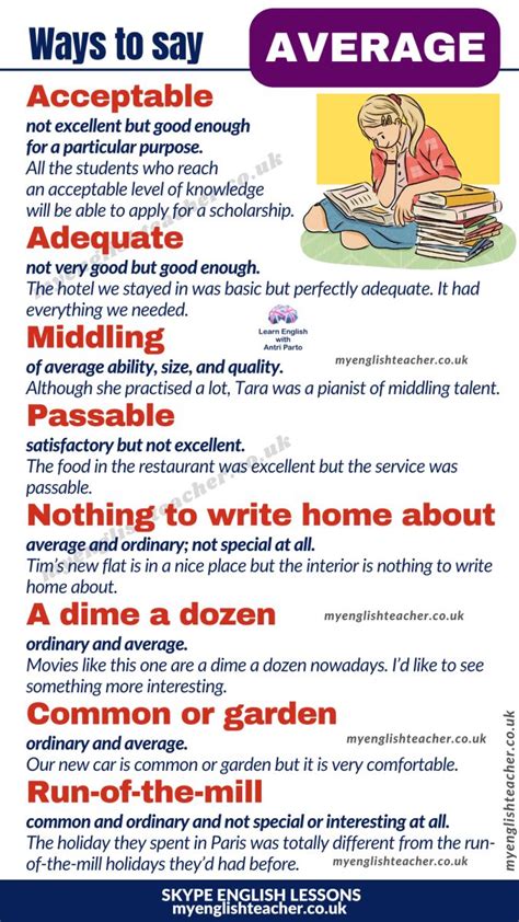 Other Ways To Say Average My Lingua Academy English Vocabulary