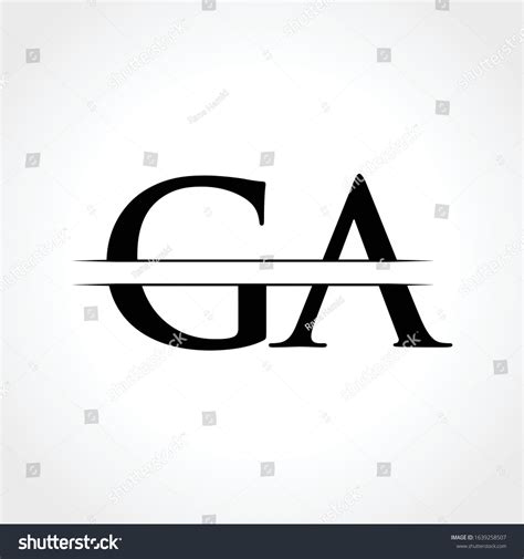 Initial Letter Ga Creative Logo Design Vector Royalty Free Stock