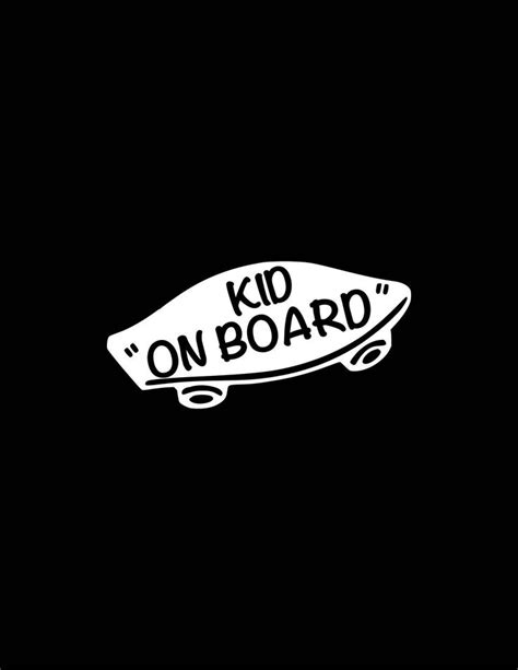 Kid On Board Skateboarding Decal Kid On Board Skateboard Sticker Baby