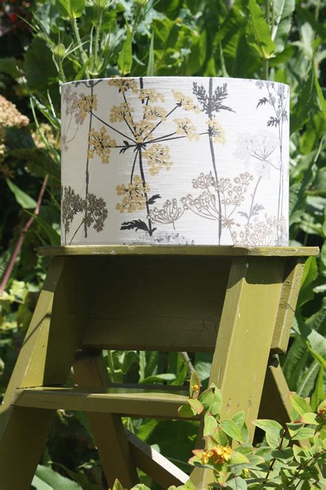 Hedgerow Cow Parsley Lampshade Wildflower Handmade Shade For Table