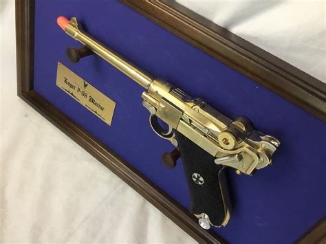 Marushin Luger P08 8inch Gold Plated Non Firing Replica 1926059283