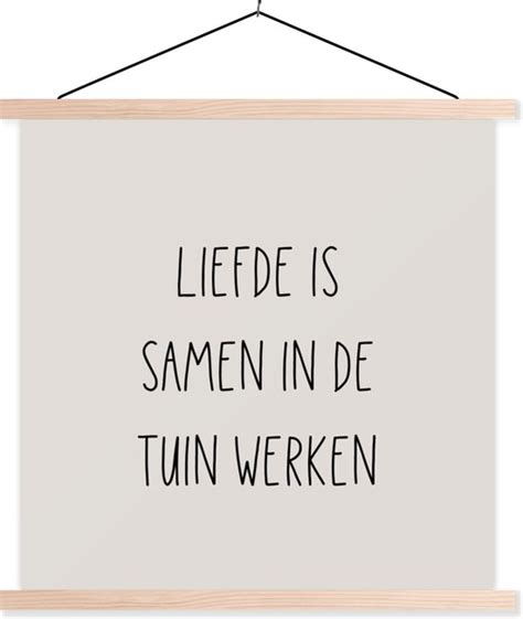 Posterhanger Incl Poster Schoolplaat Liefde Is Samen In De Tuin