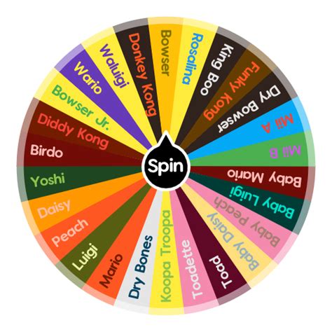 Mario Kart Wii Characters Spin The Wheel Random Picker