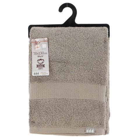 Lot De Draps De Bain Tissu Ponge Coton Taupe X Cm Tendance