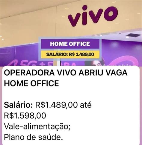 Operadora Vivo Abre Vaga Home Office Pe Busque Seu Job