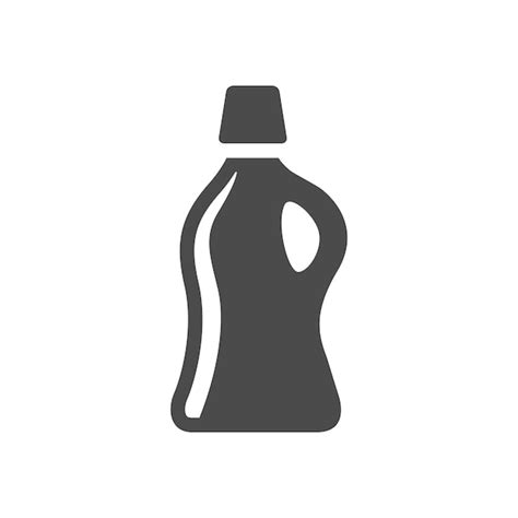 Icono De Botella De Detergente En Blanco Y Negro Vector Premium