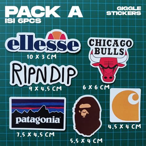 Jual Sticker Pack Brand Logo Shopee Indonesia