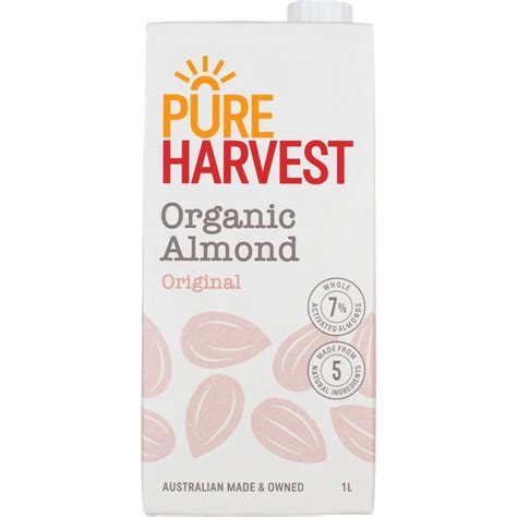 Pureharvest Organic Almond Milk 1l | Woolworths