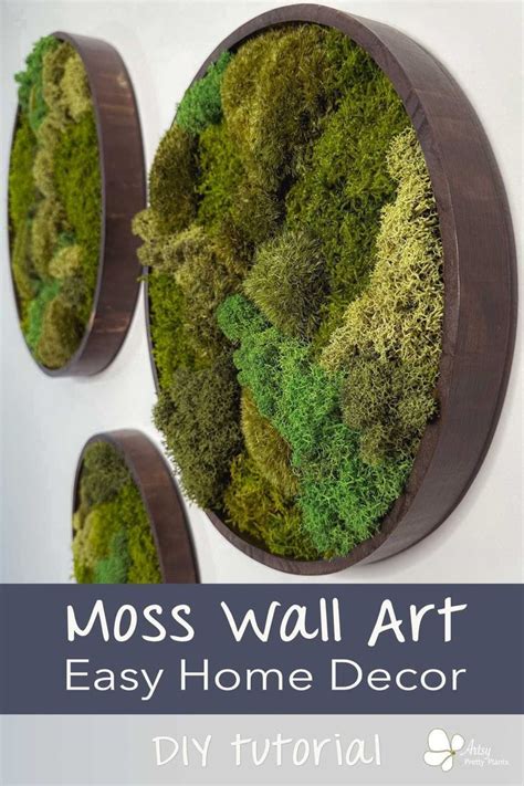 Create DIY Moss Wall Art Nature Decor Tutorial Moss Wall Moss Wall