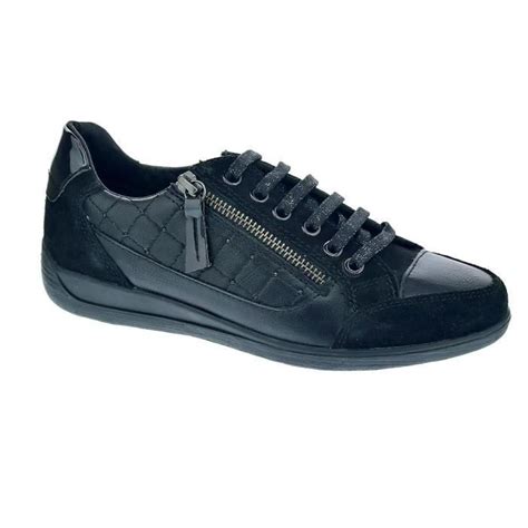 Baskets Basses Geox Myria Femme Noir Noir Cdiscount Chaussures