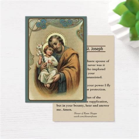 St. Joseph Memorare Holy Card | Zazzle