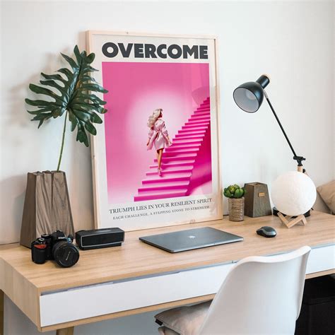 Barbie Overcome Poster Barbie Wanddruck Inspirational Girly