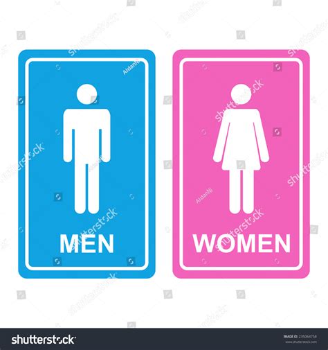 Male Female Wc Icon Denoting Toilet Vector De Stock Libre De Regalías