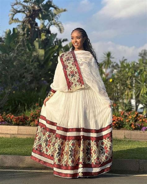 Burgundy Beauty Habesha Kemis Exquisite Detailing In Traditional Habes