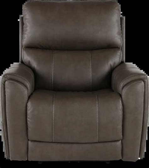 Damon Smoke Gray Power Recliner With Heat And Massage Rc Willey